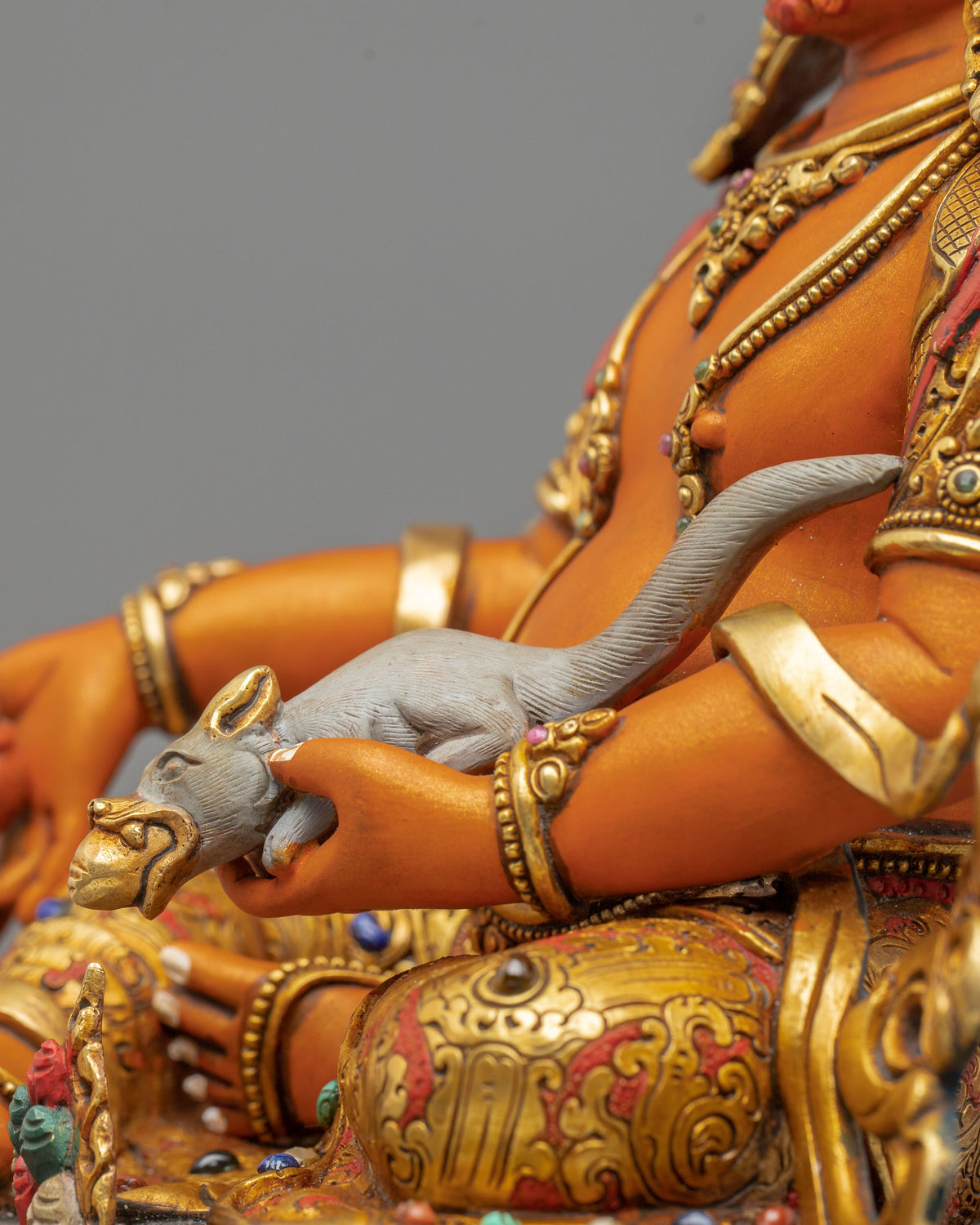 Gemstones Adorned Dzambhala Statue | Home Decoration