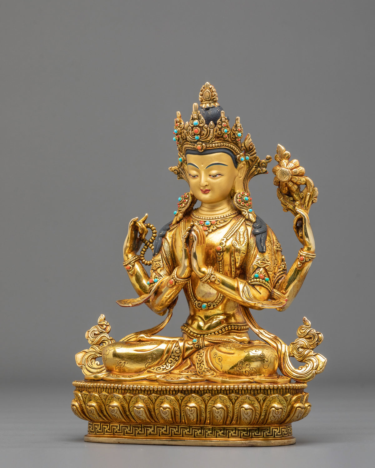 Chenrezig Vajrayana Compassion Statue for Meditation and Sacred Altars