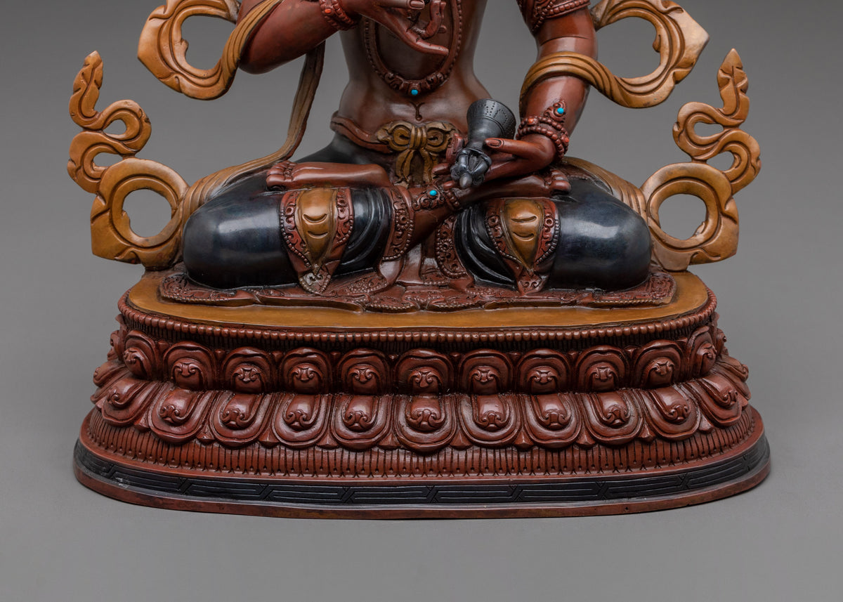Vajrasattva Oxidized Copper Figurine | Buddha of Purification and Wisdom