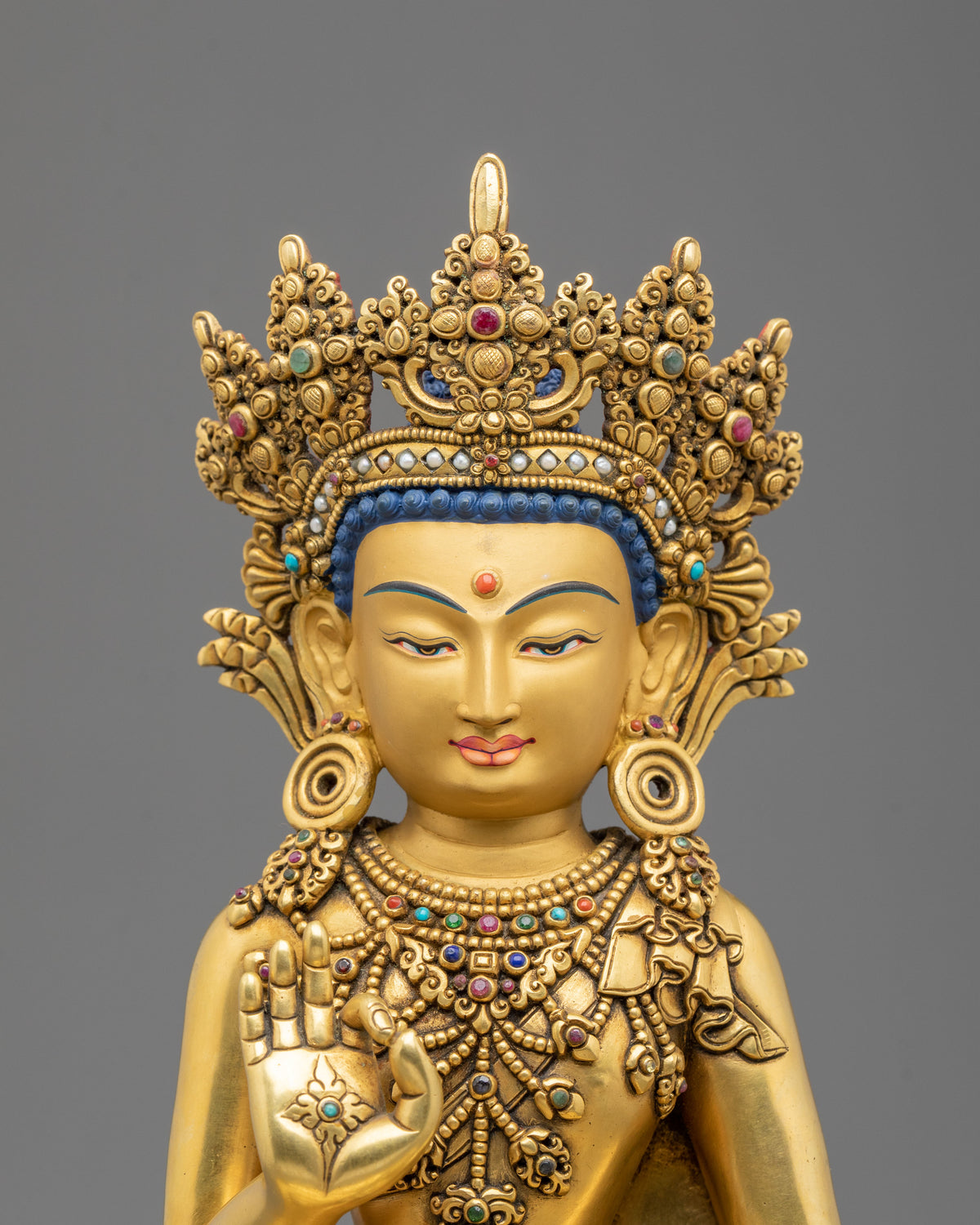 Crown Amogasiddhi Statue | Buddha of Fearless Accomplishment