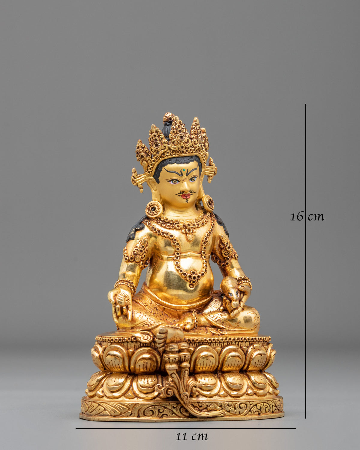 Jambhala Statue | 24K Gold Gilded Sacred Figurine