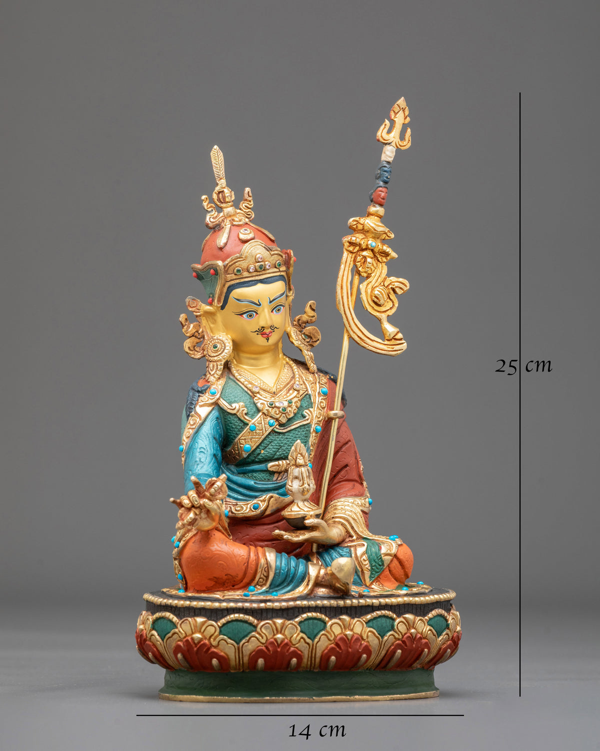 Guru Rinpochhe Tibetan Sculpture | Handmade Himalayan Buddhist Shrine