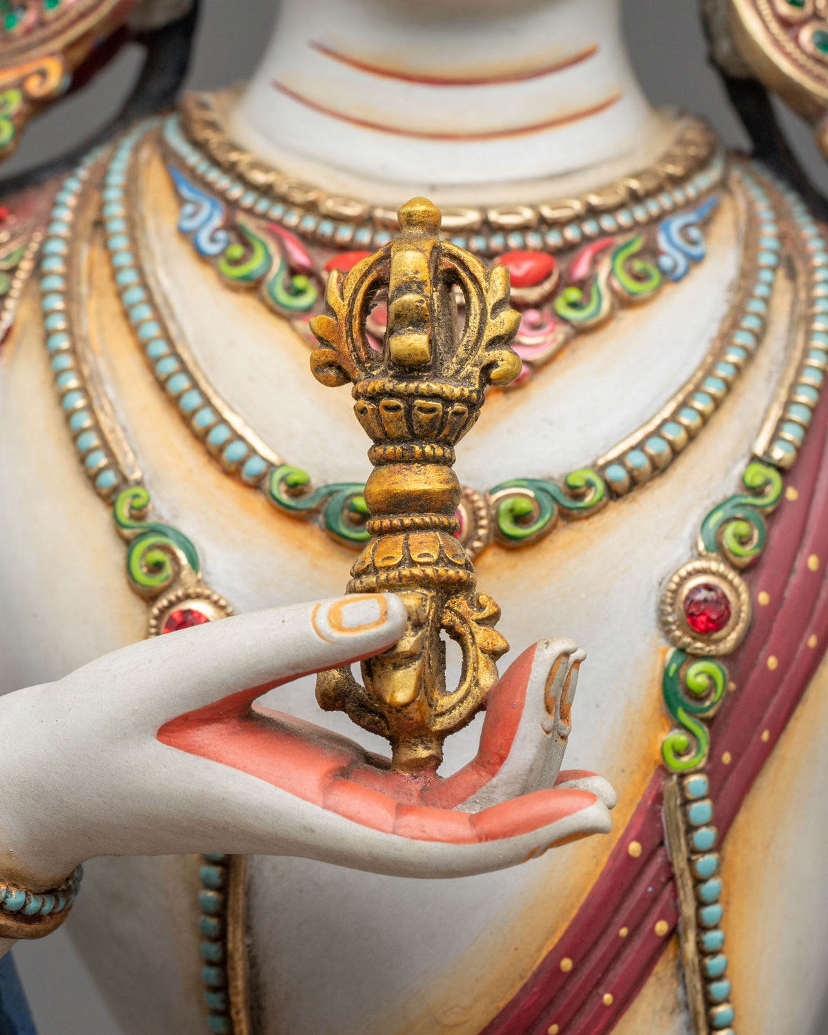 Vajrasattva 24K Gold Coated Copper Figurine