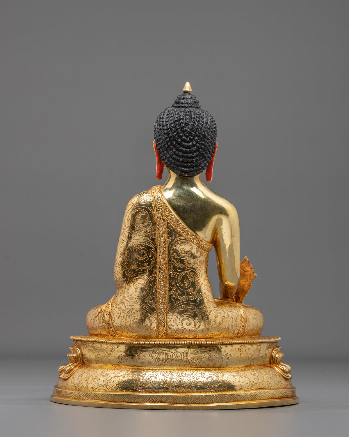 Medicine Buddha 24K Gold Gilded Copper Statue