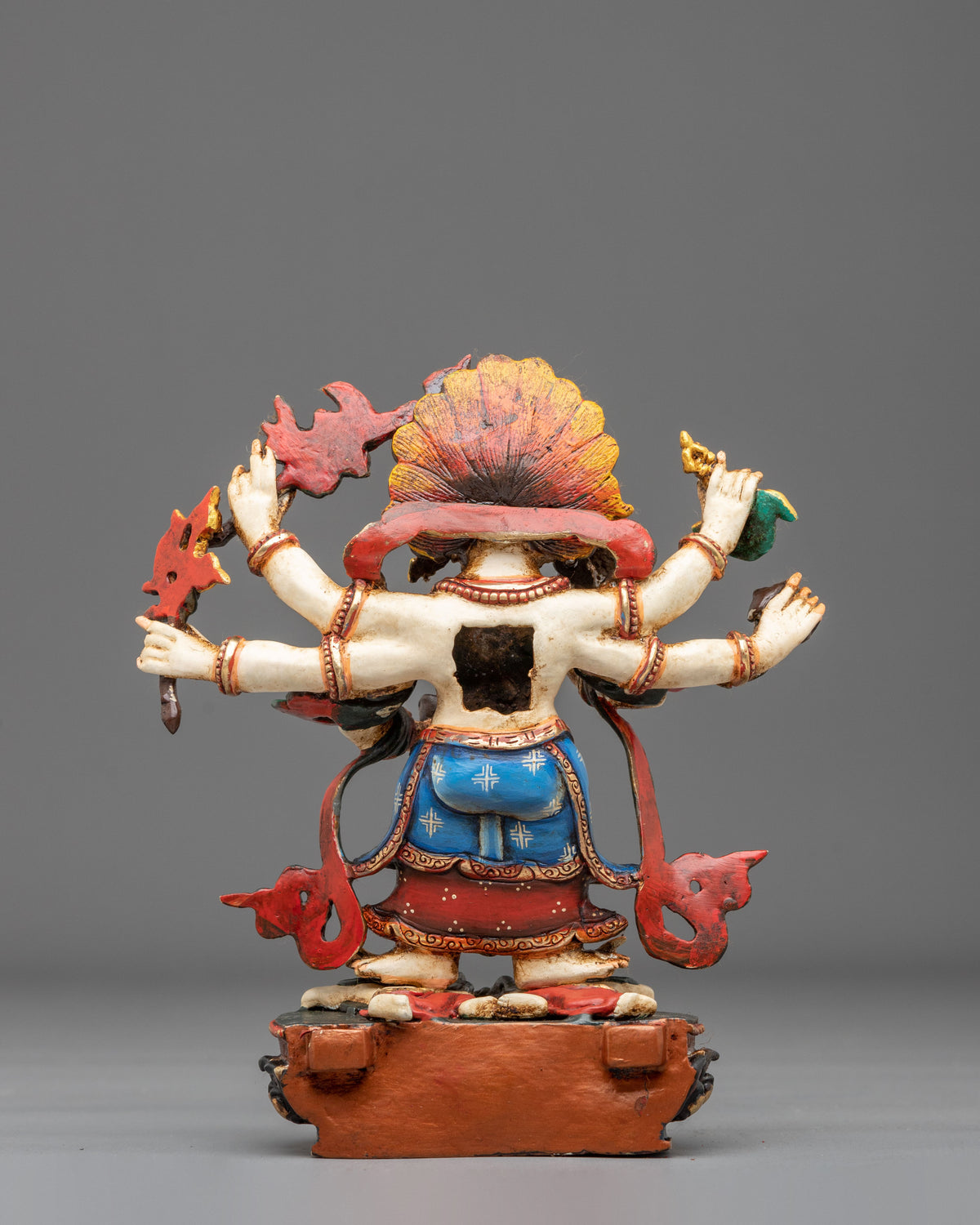 White Mahakala Sculpture | Altar Home Decor