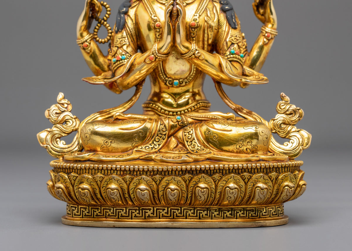 Chenrezig Vajrayana Compassion Statue for Meditation and Sacred Altars