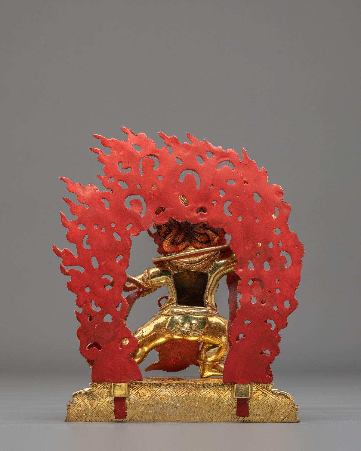 Vajrapani Force of Awakening Sculpture | 24K Gold Gilded Buddhist Protector