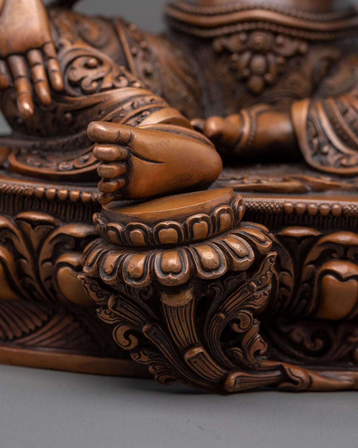 Green Tara Sculpture | Handcrafted Gemstones Adorned Figurine