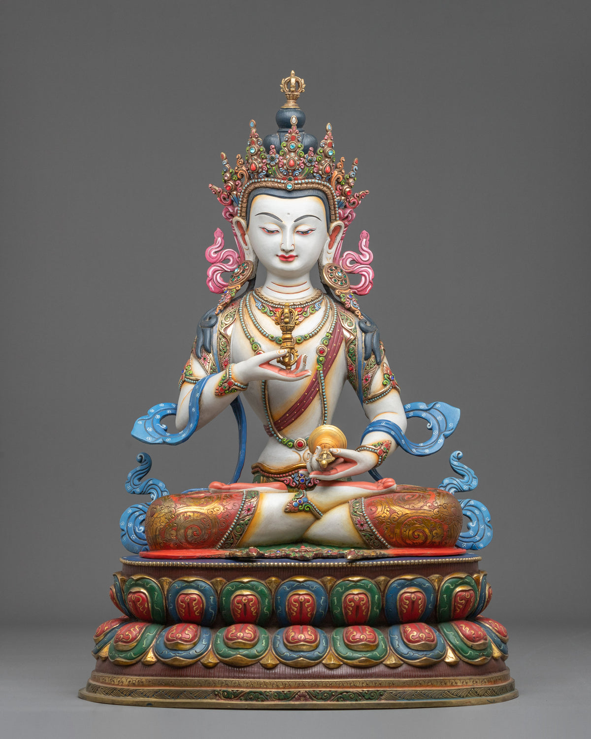 Vajrasattva 24K Gold Coated Copper Figurine