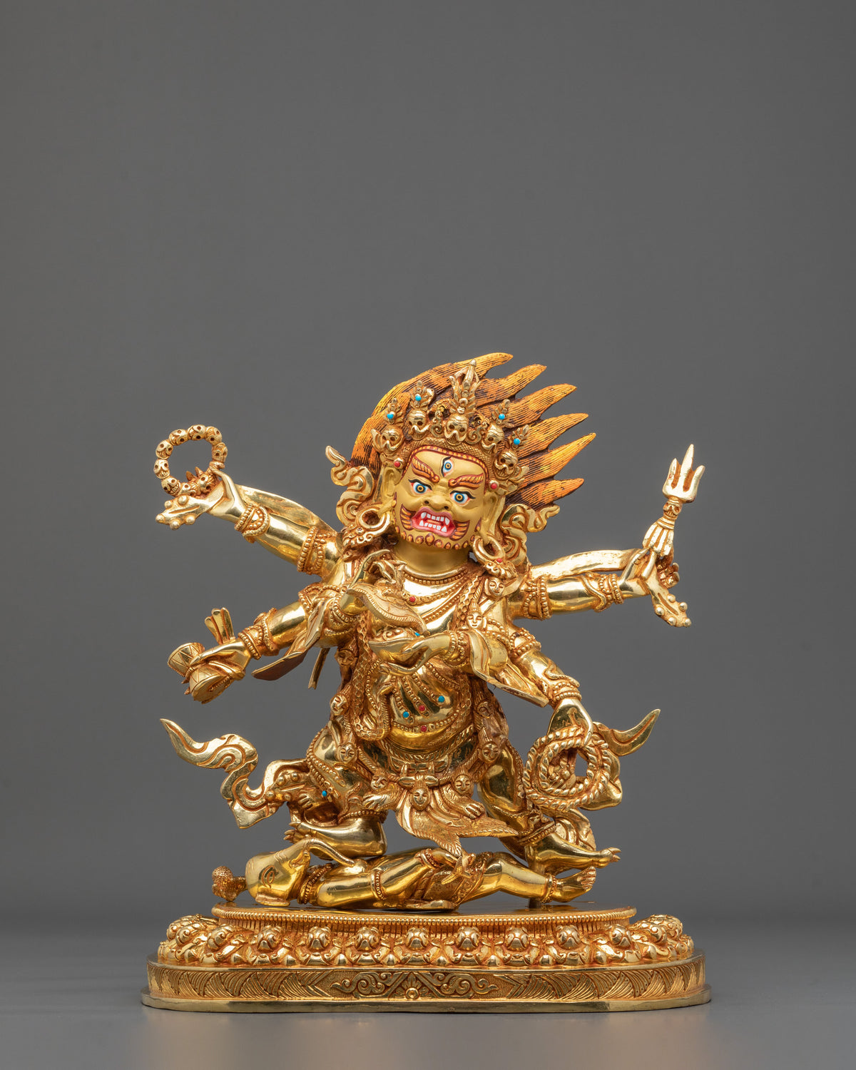 Six-Armed Mahakala Statue | Fierce Guardian of the Dharma