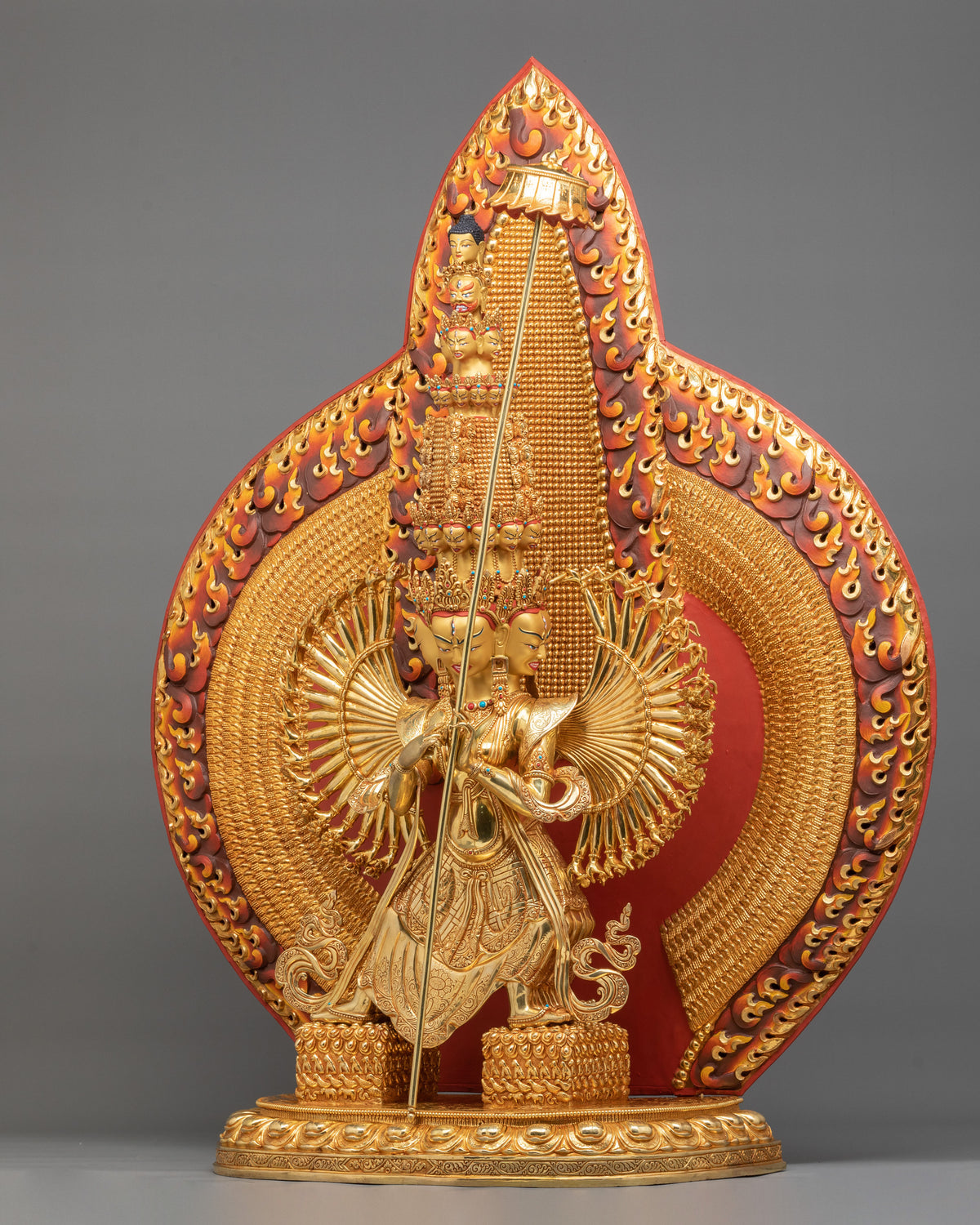 1000 Armed Dukar Buddhist Sculpture | Symbol of Protection and Victory