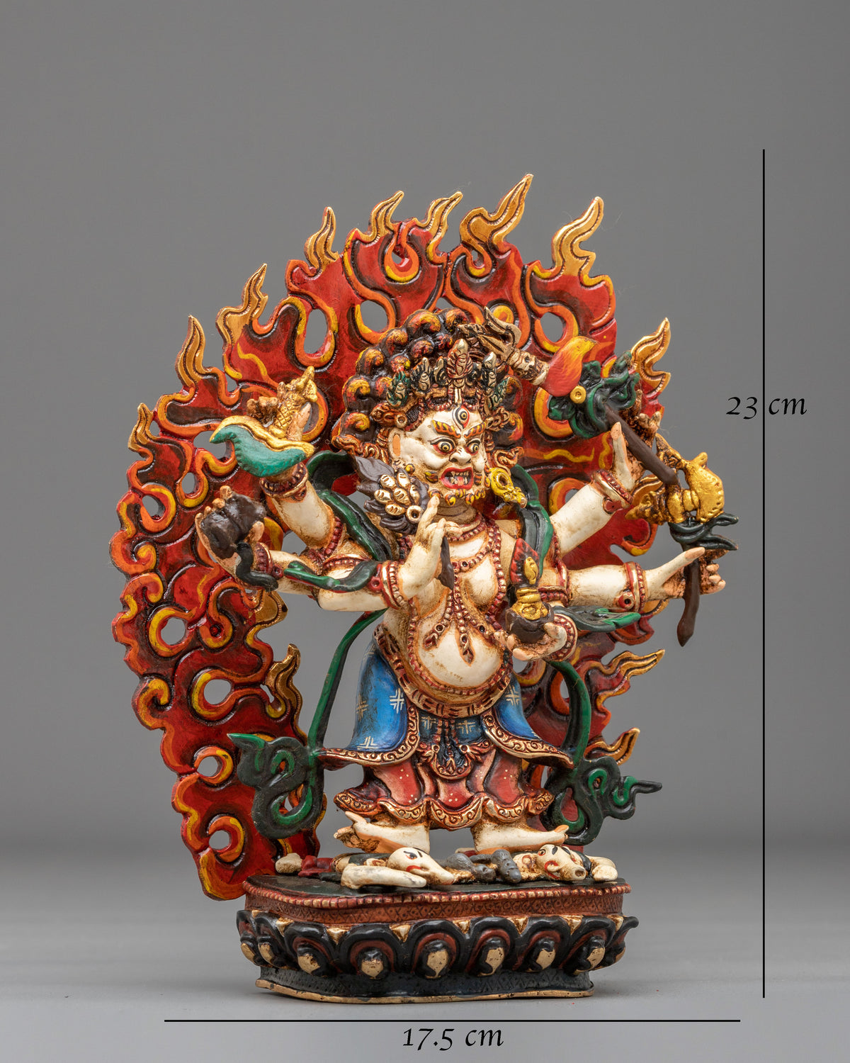 White Mahakala Sculpture | Altar Home Decor