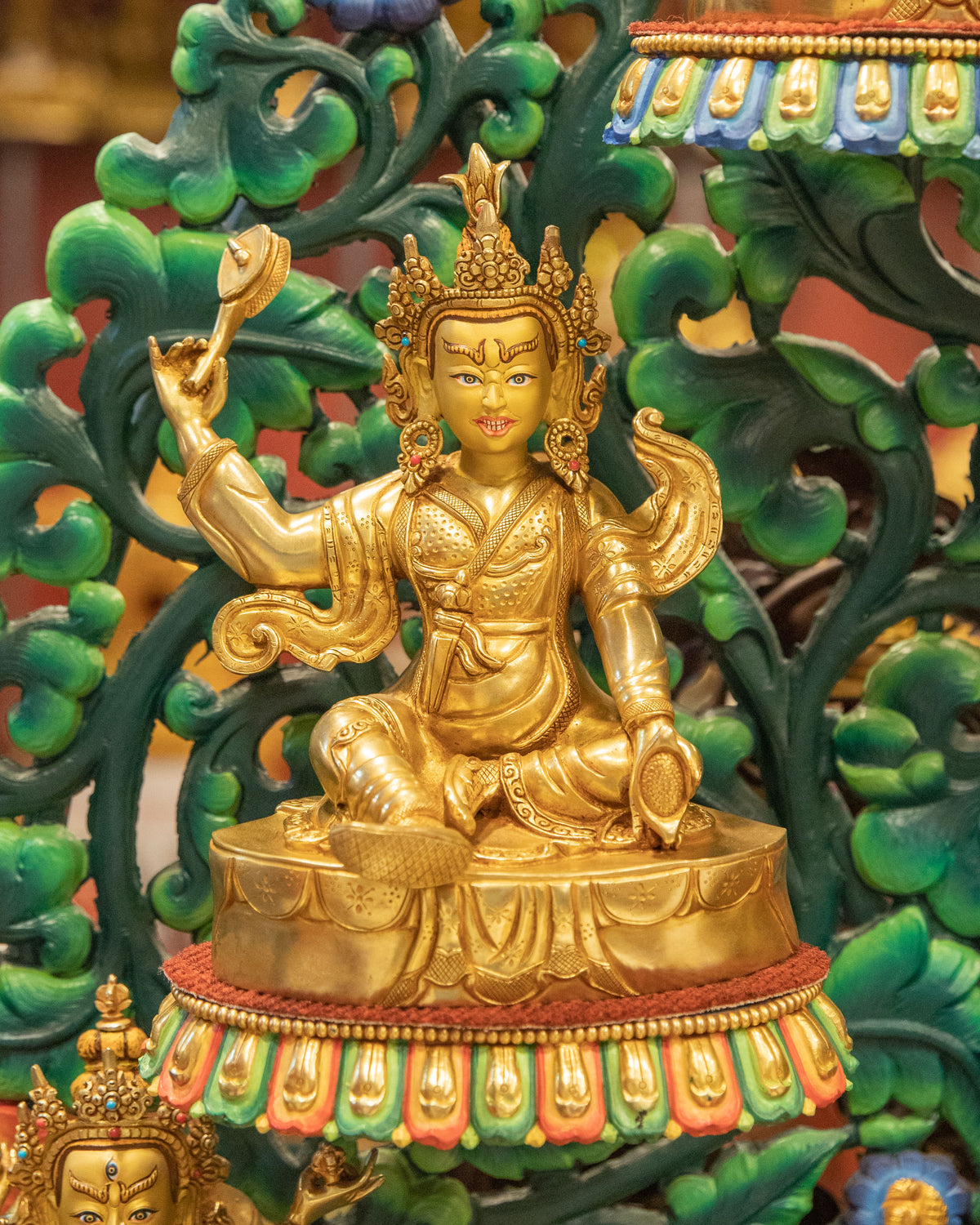 Guru Rinpoche with Eight Manifestation Statue Set