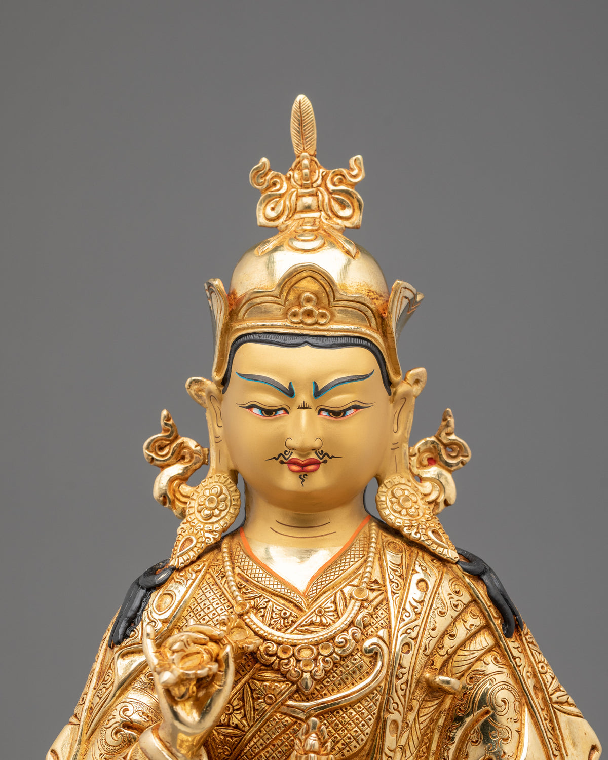 Guru Tsokye Dorje Copper Statue | 24K Gold Gilded Guru Sculpture