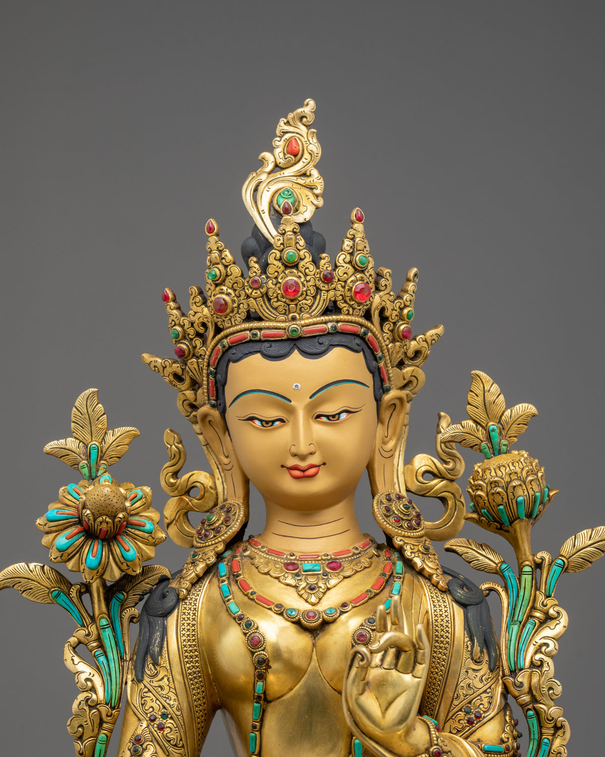 Green Tara Sacred Mother Sculpture | Compassionate Guide to Liberation
