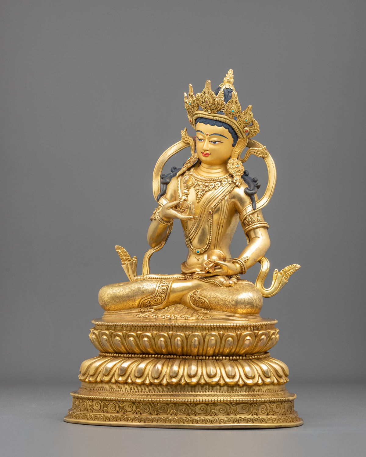 Vajrasattva Statue | 24K Gold Gilded Purification Form