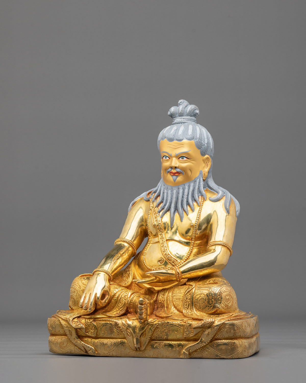 Thangtong Gyalpo 24K Gold Gilded Statue | Buddhist Master Sculpture