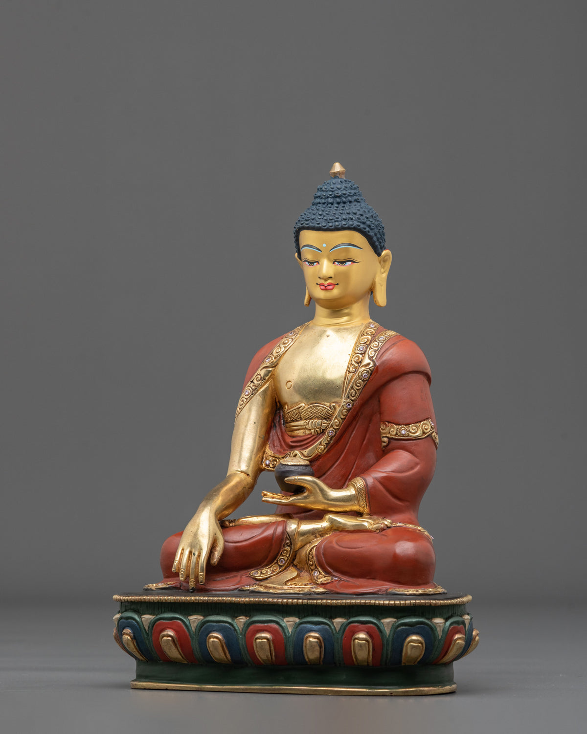 Shakyamuni Buddha 24K Gold Coated Figurine