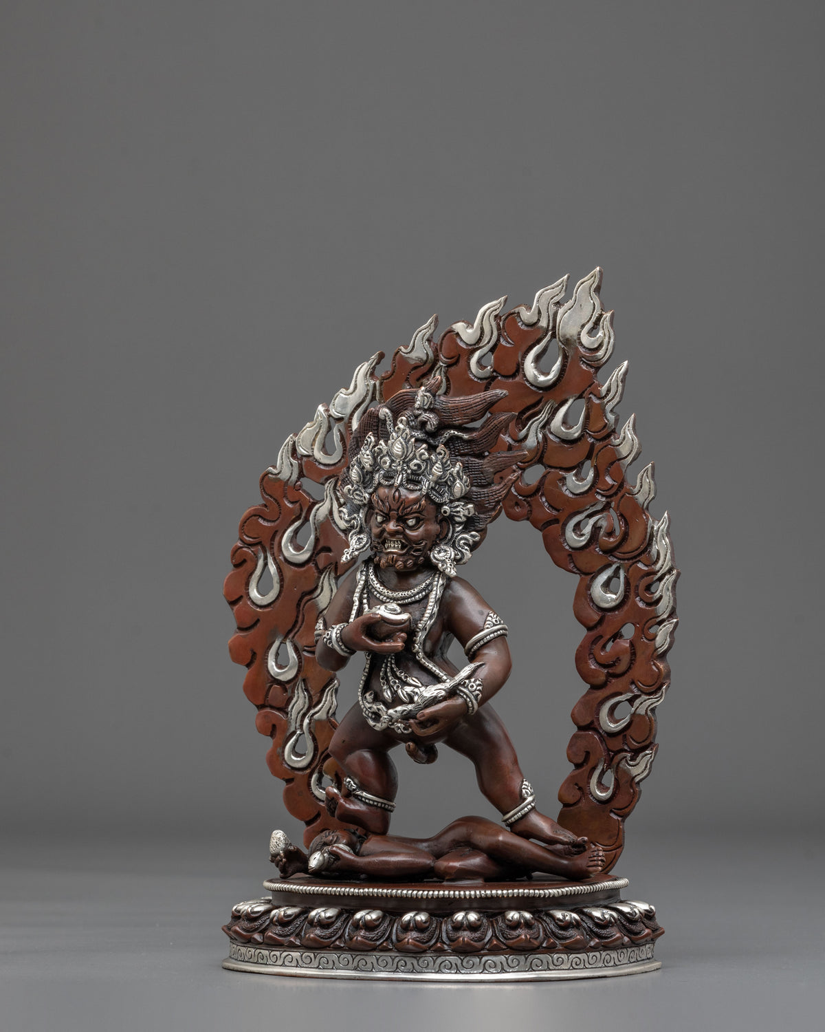 Black Dzambhala Oxidized Copper Statue