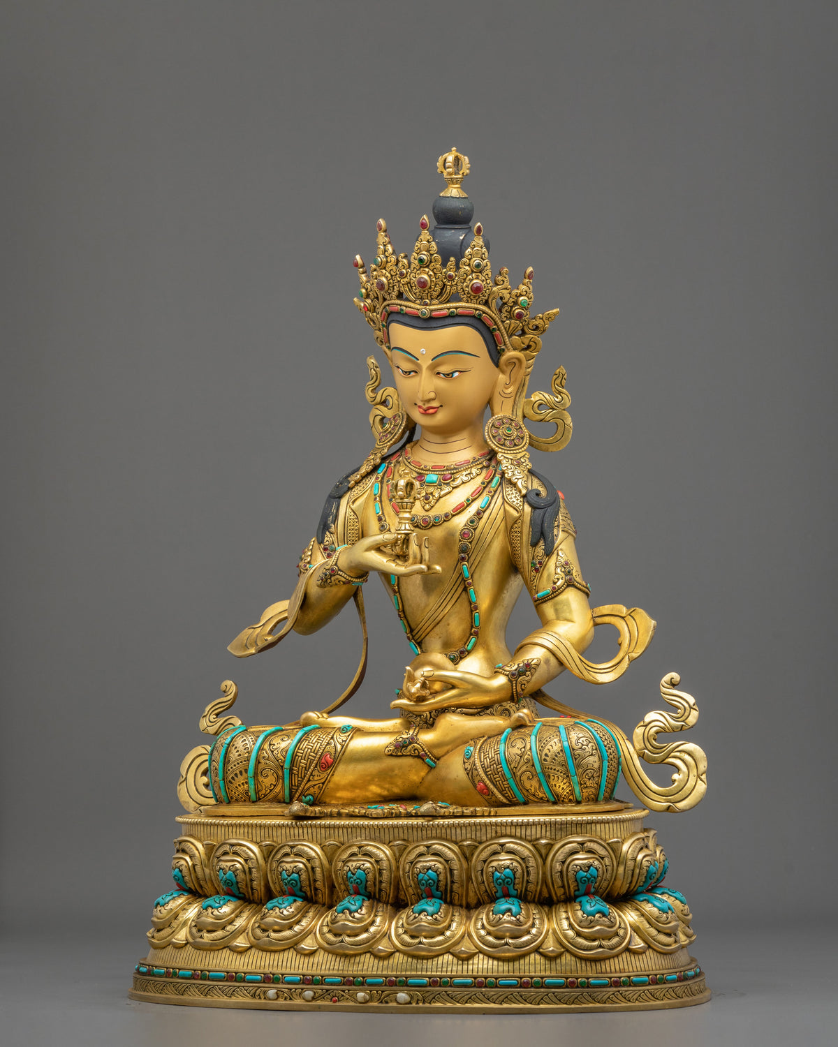 Vajrasattva Sculpture for Altar | Diamond Mind Buddha of Purification
