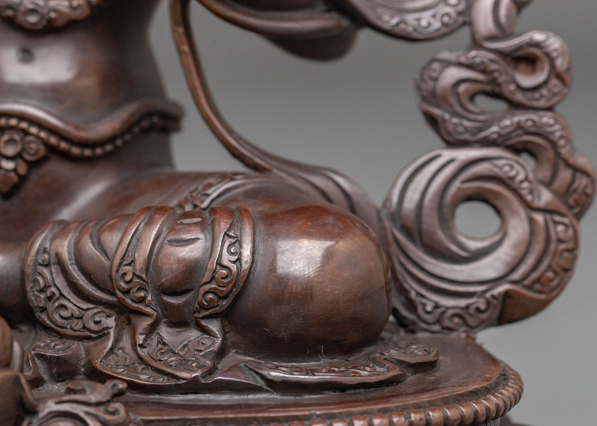 Green Tara Oxidized Figurine for Altar | Buddhist Deity of Compassion