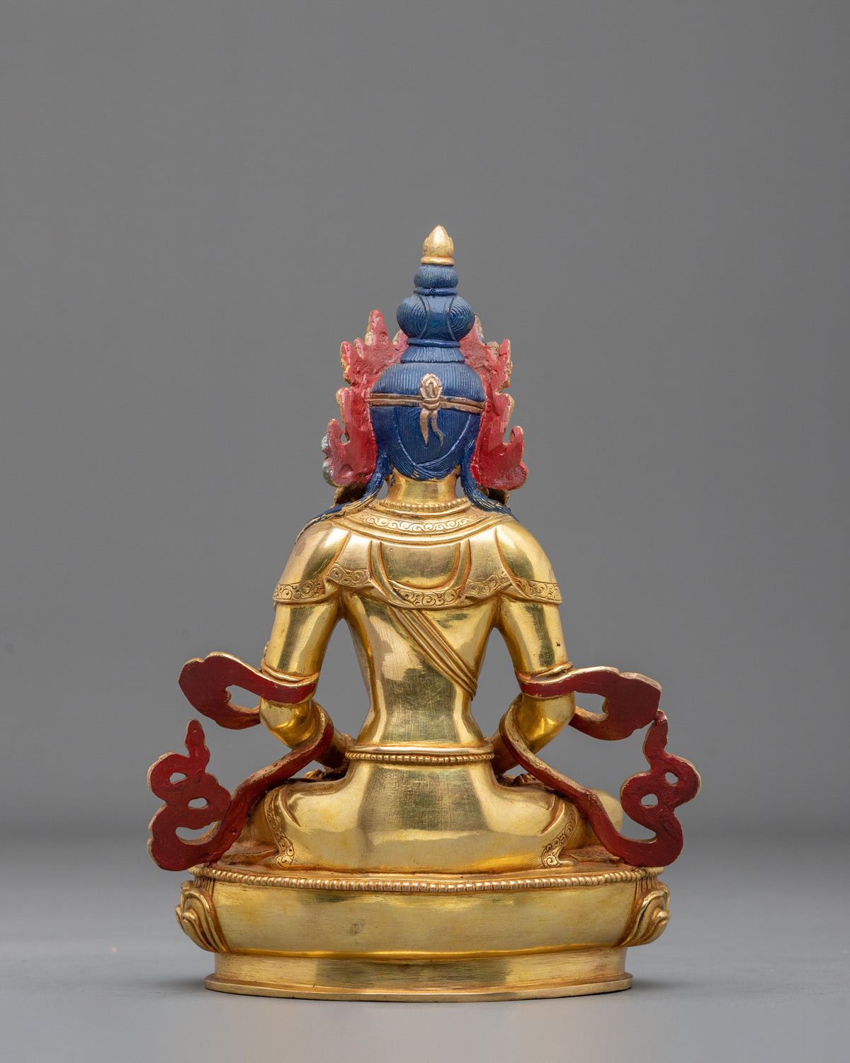 24k Gold Coated Amitayus Sculpture | Buddha of Longevity
