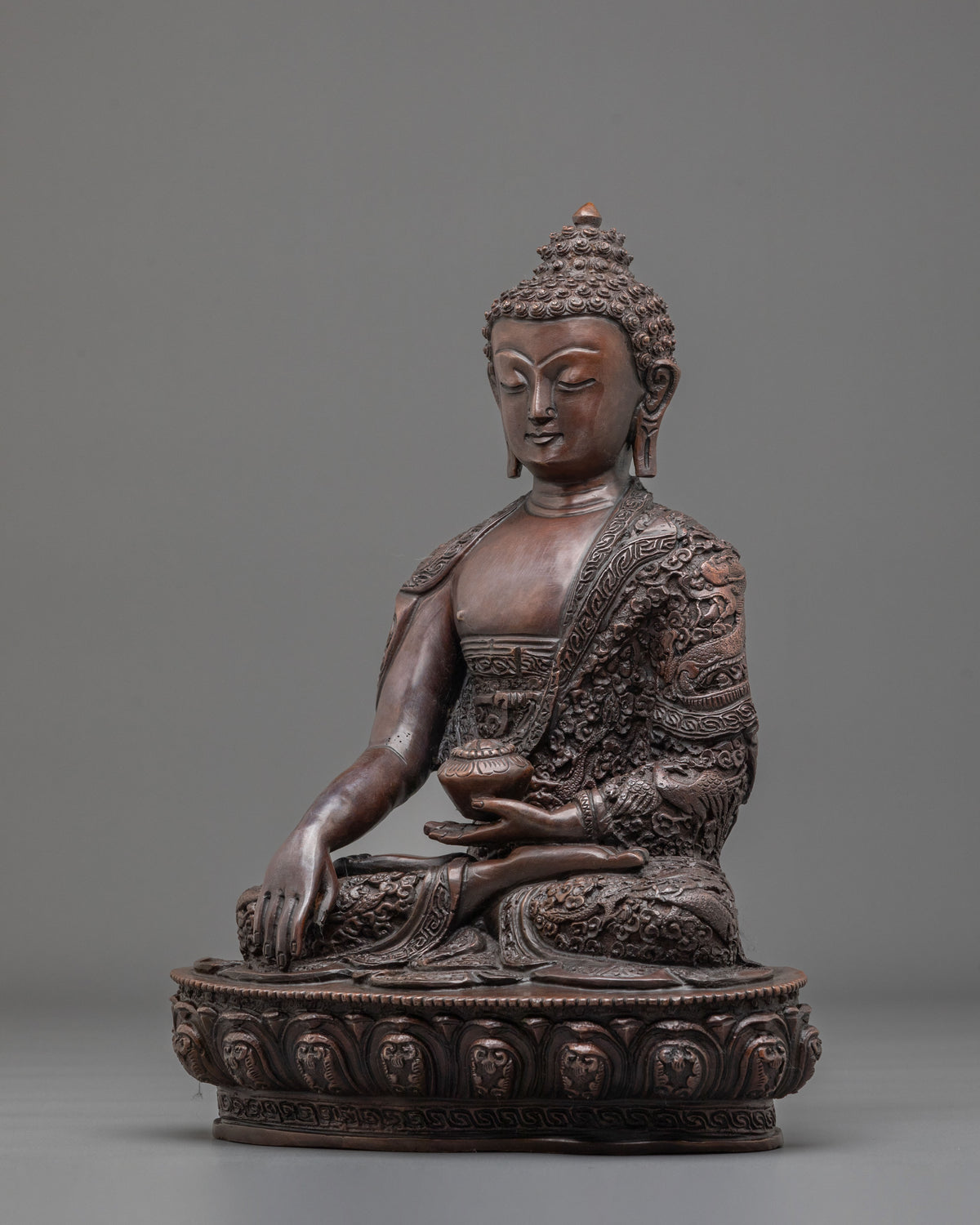Shakyamuni Buddha Oxidized Copper Statue | The Awakened One