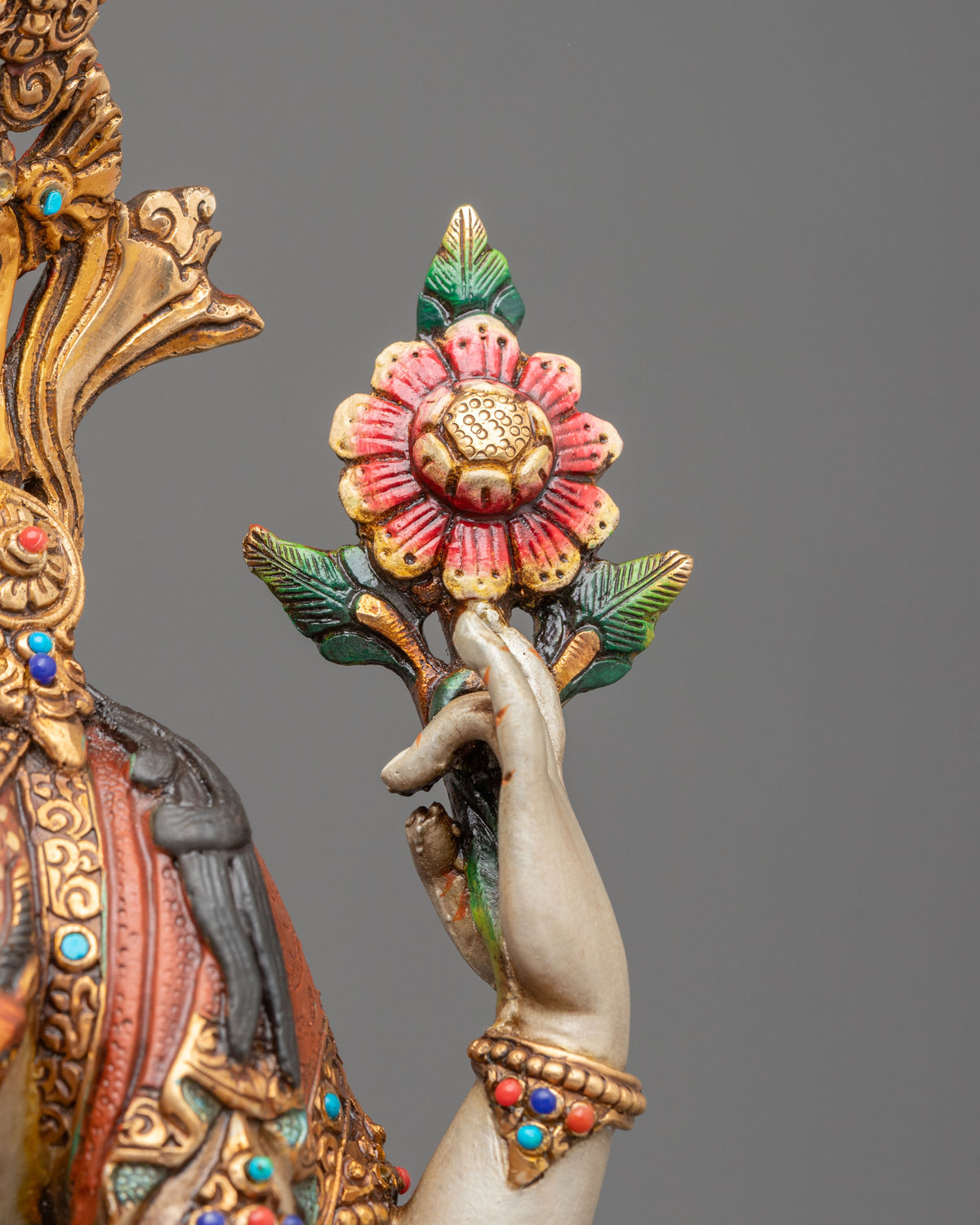 Four Armed Chenrezig Traditional Sculpture: Bodhisattva of Great Compassion