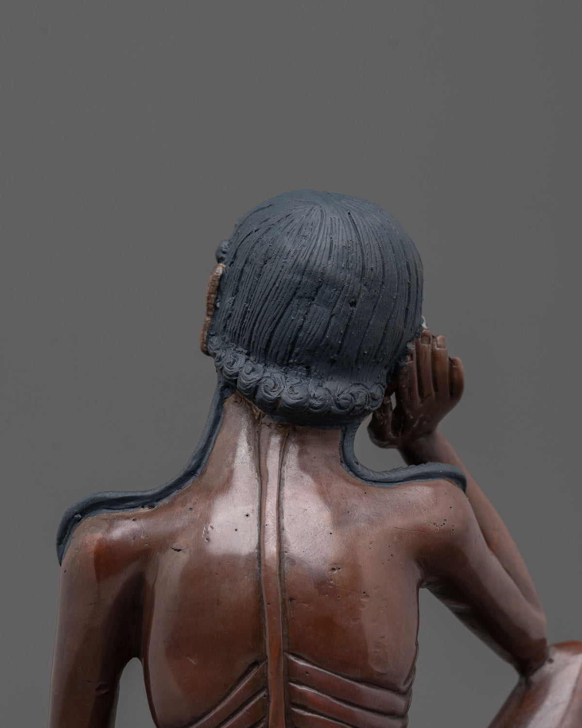 Master Jetsun Milarepa Statue | Oxidized Copper Figurine