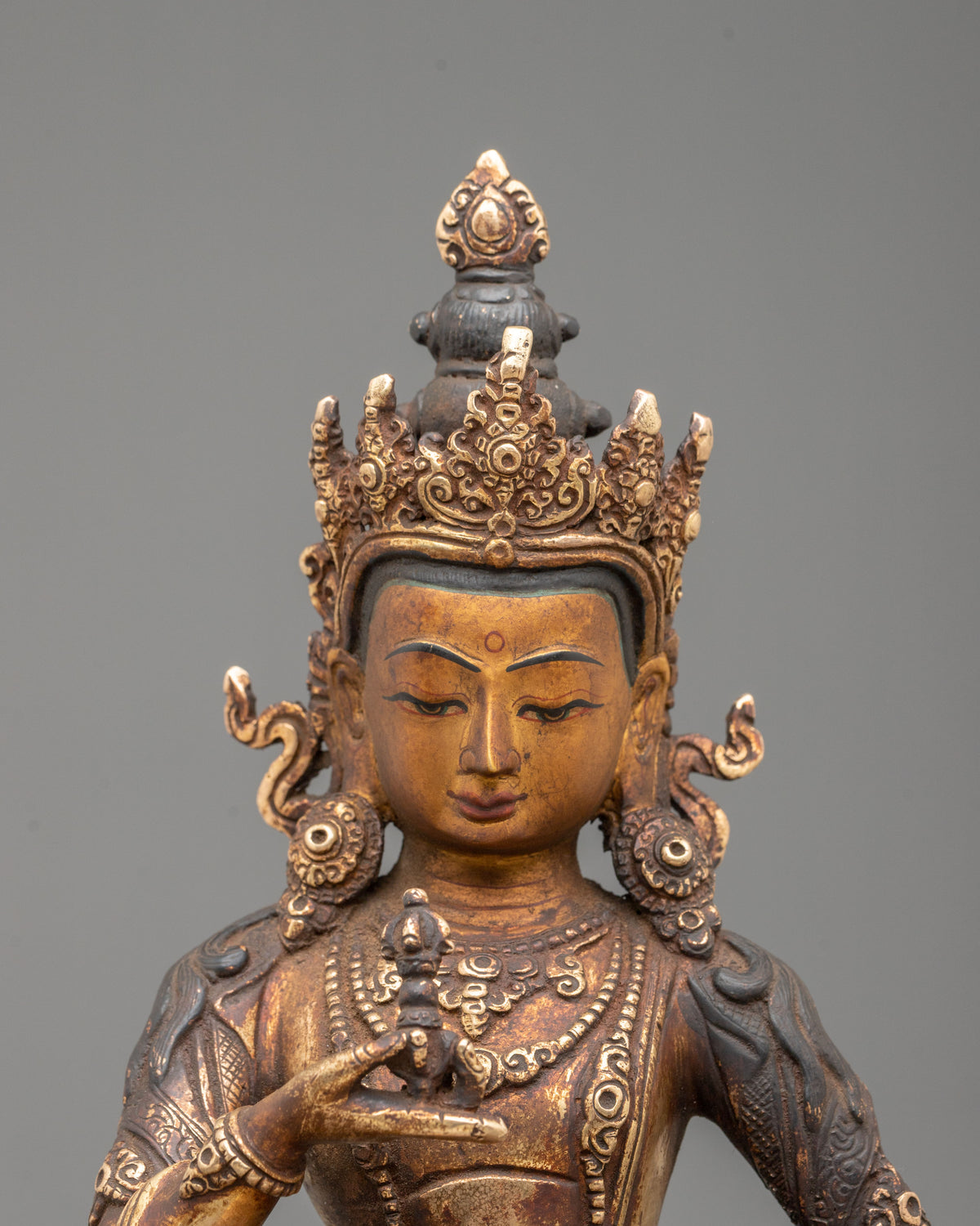 Vajrasattva Copper Sculpture | Vajrayana Deity of Purification