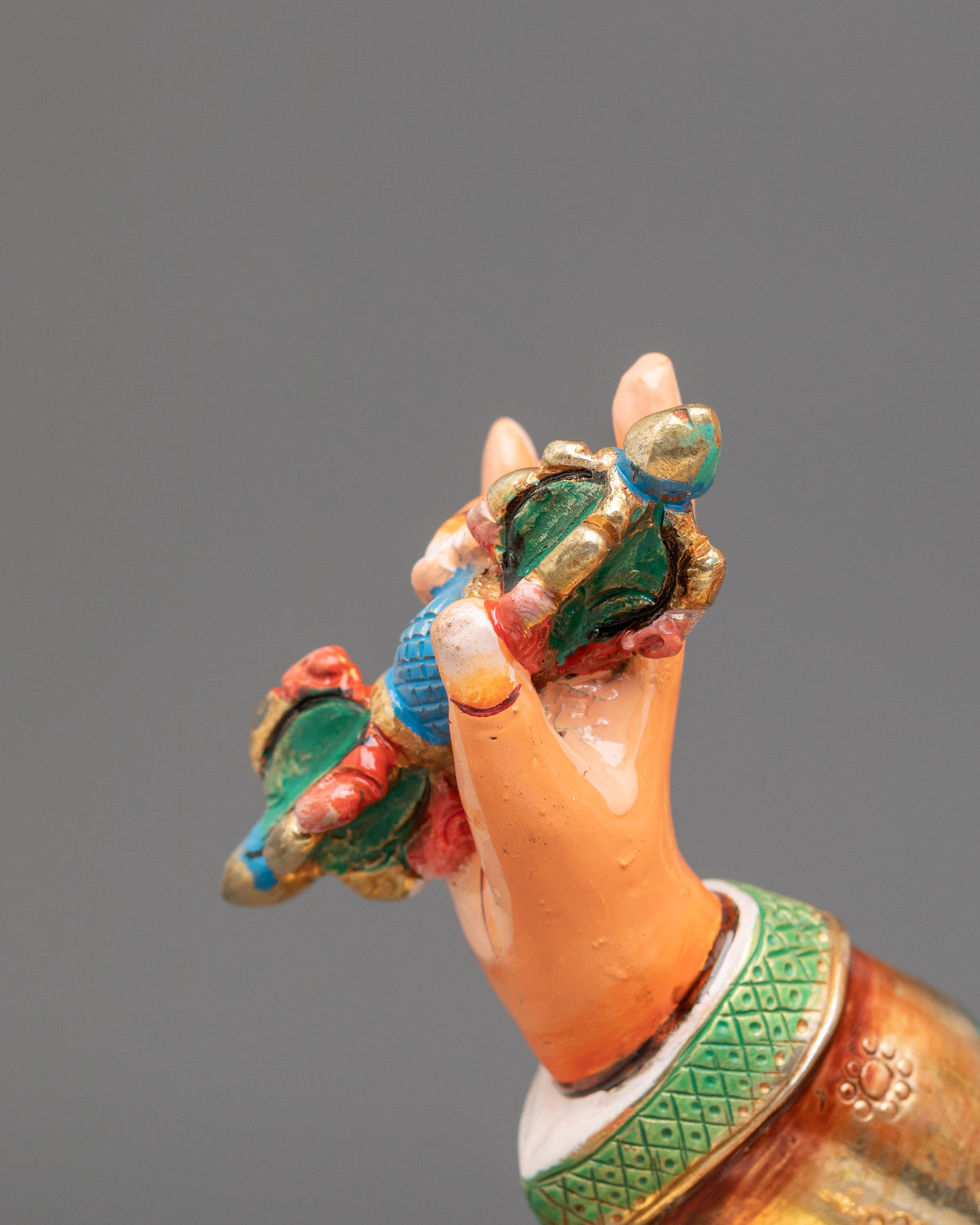 Guru Rinpoche Sculpture with Consort | Buddhist Handmade Artwork