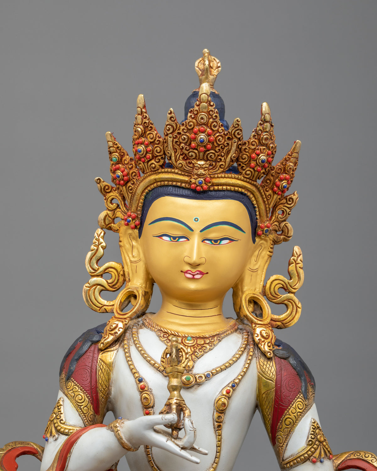 Tibetan Deity Vajrasattva Statue | Sacred Buddhist Figurine