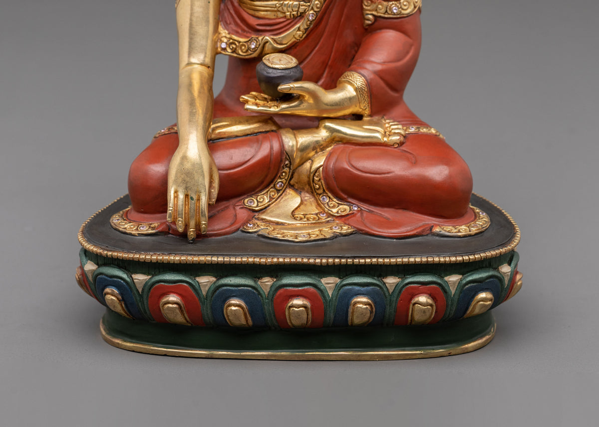 Shakyamuni Buddha 24K Gold Coated Figurine