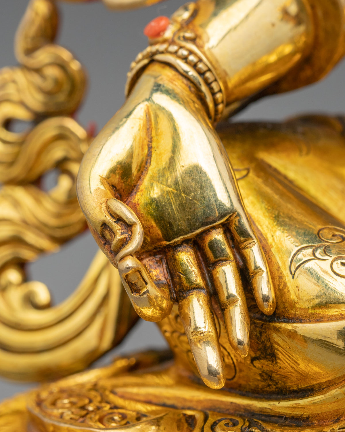 Green Tara 24K Gold Glided Statue for Meditation and Blessings