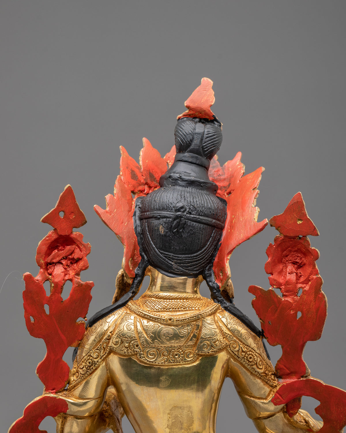 Goddess Green Tara Copper Sculpture | 24K Gold Gilded Buddhist Statue