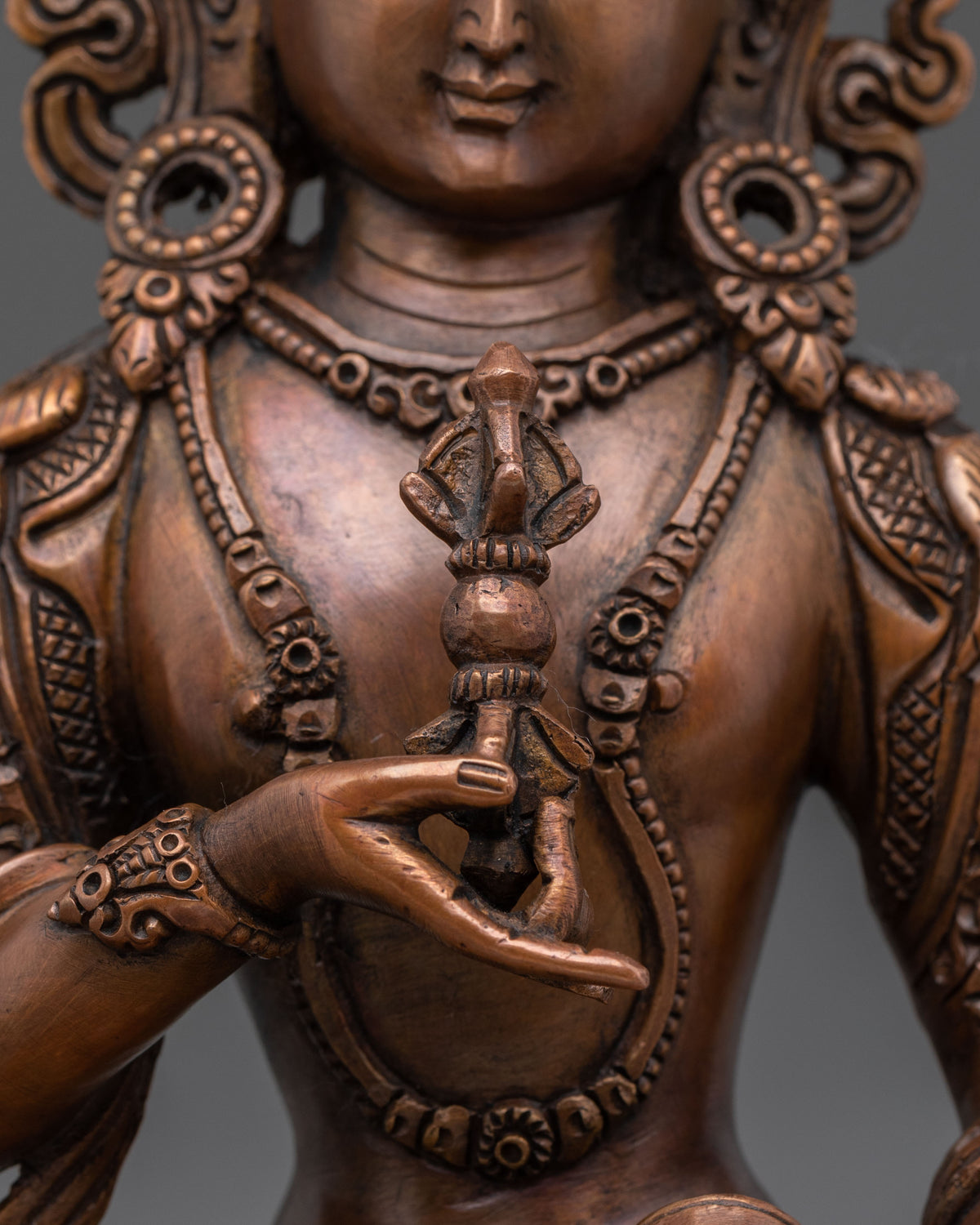 Vajrasattva Buddha Sculpture | Oxidized Buddhist Figurine