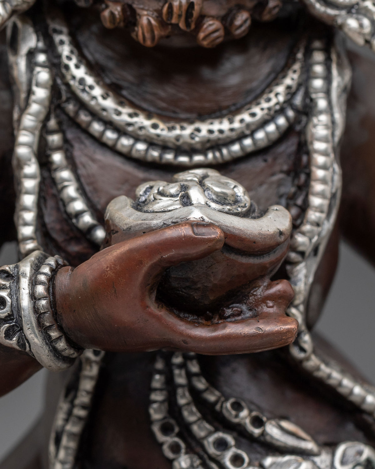 Black Dzambhala Oxidized Copper Statue