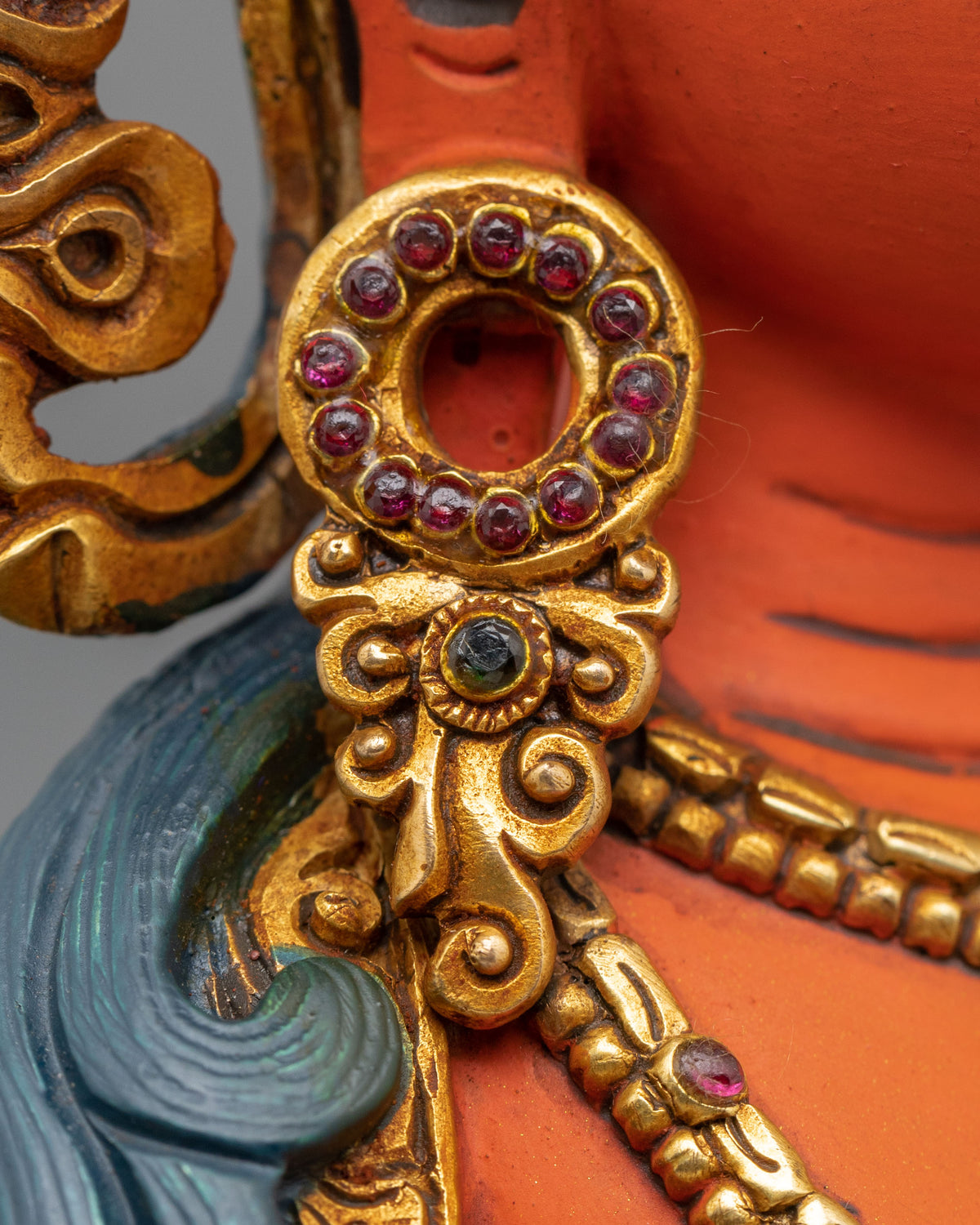 Handmade Kshitigarbha Copper Sculpture | Traditional Buddhist Artwork
