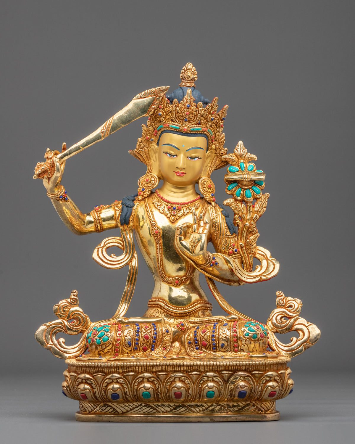 Manjushri Sacred Statue | Bodhisattva of Transcendent Wisdom
