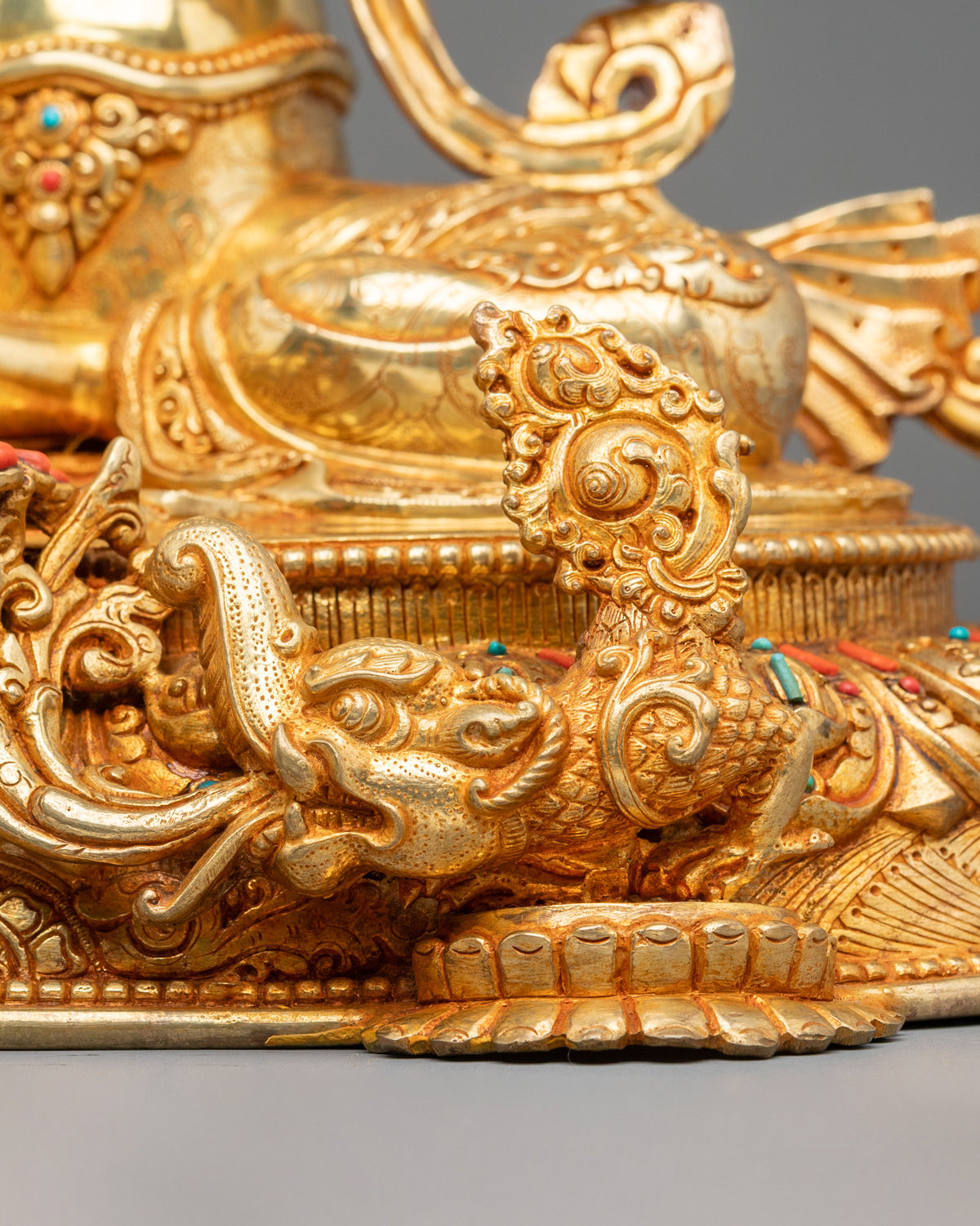 24K Gold Coated Green Tara Sacred Sculpture | Goddess of Compassion