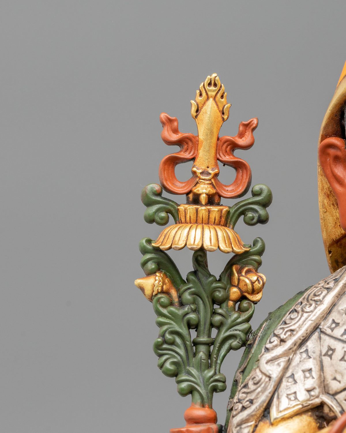 Handcrafted Gelug Lineage Statue of Tsongkhapa with Khedrup Je and Gyaltsab Je