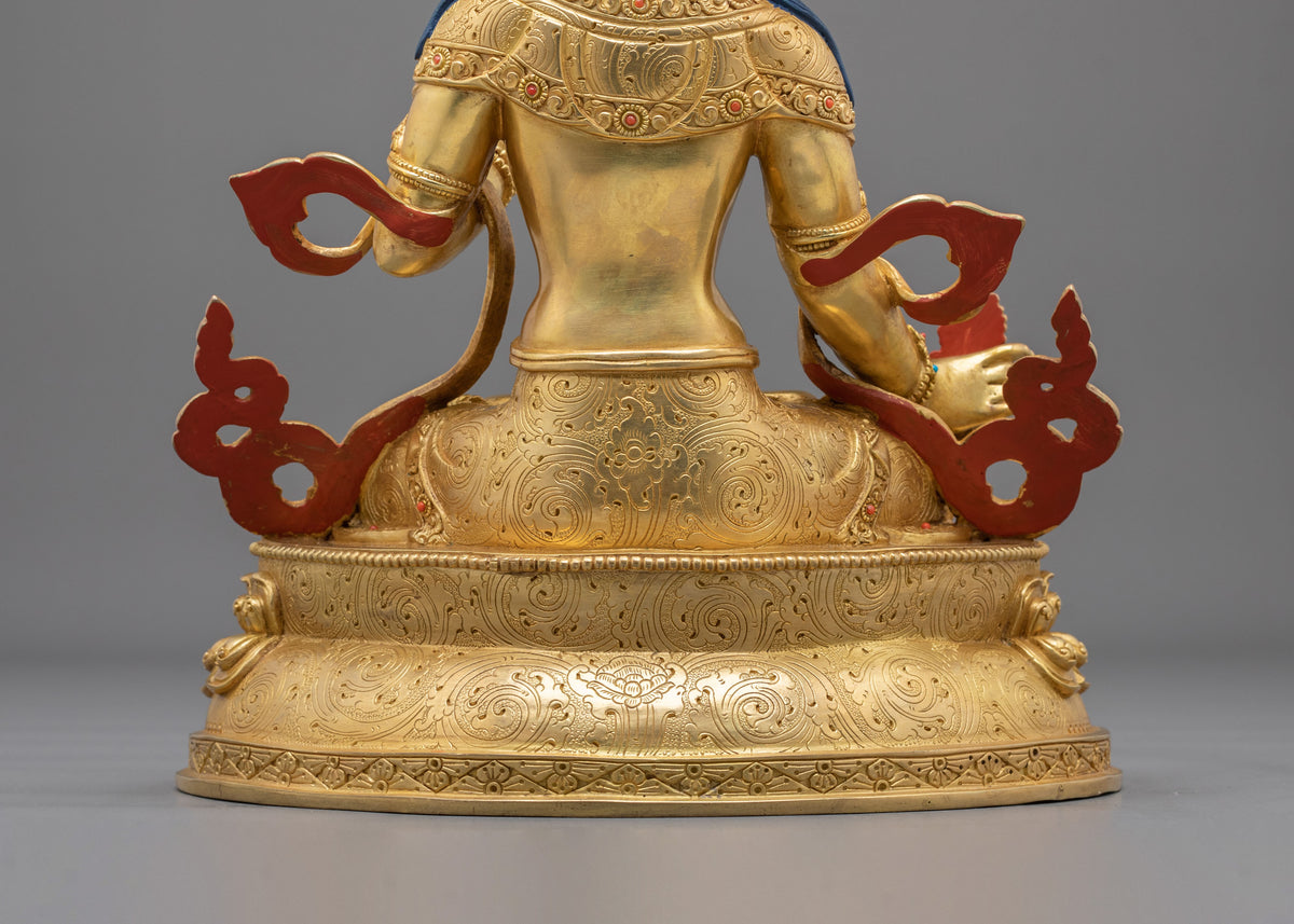 White Umbrella Deity Dukar Golden Statue | 24K Gold Gilded Copper Sculpture