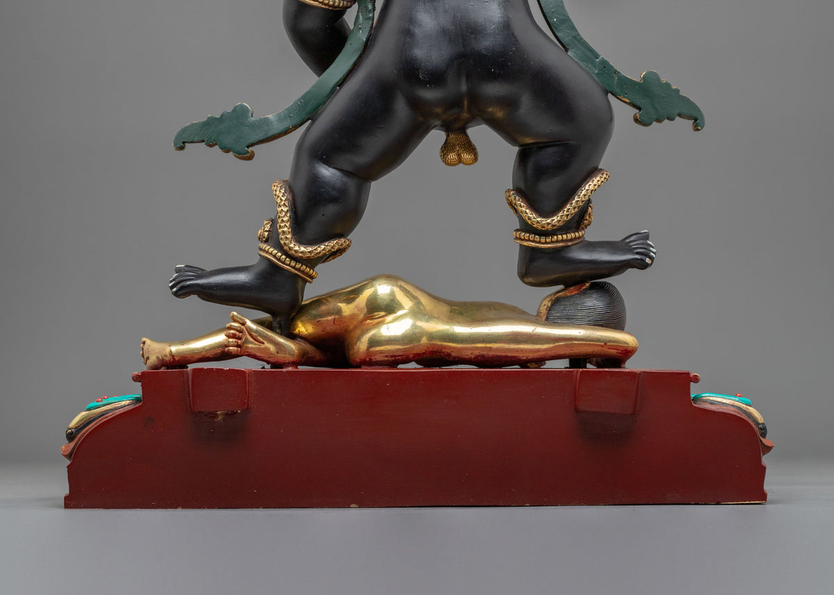 Black Dzambhala Statue | Fierce Form of Wealth and Protection