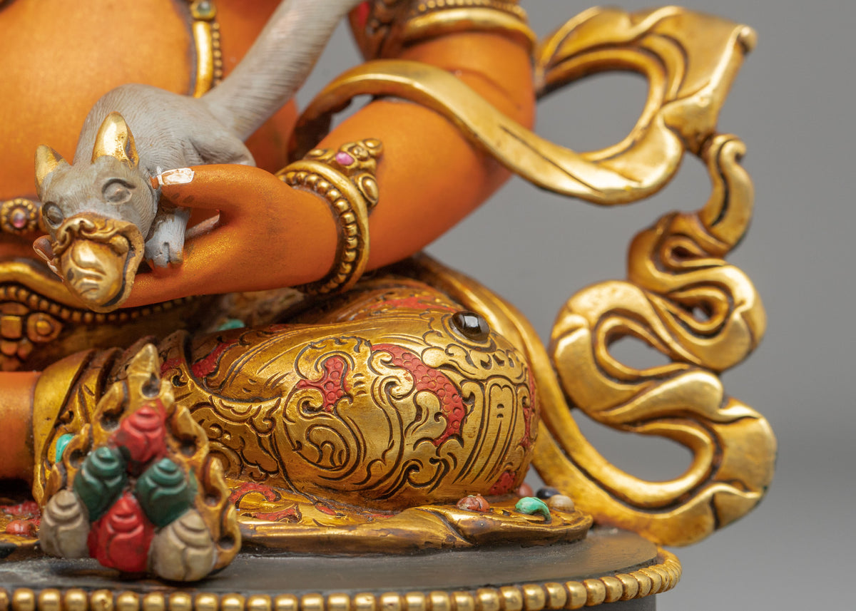 Gemstones Adorned Dzambhala Statue | Home Decoration