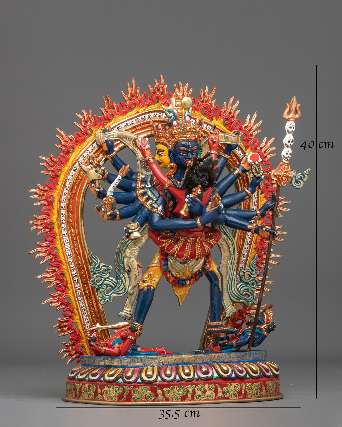 Chakrasamvara Buddhist Altar Sculpture | Handmade Himalayan Vajrayana Art
