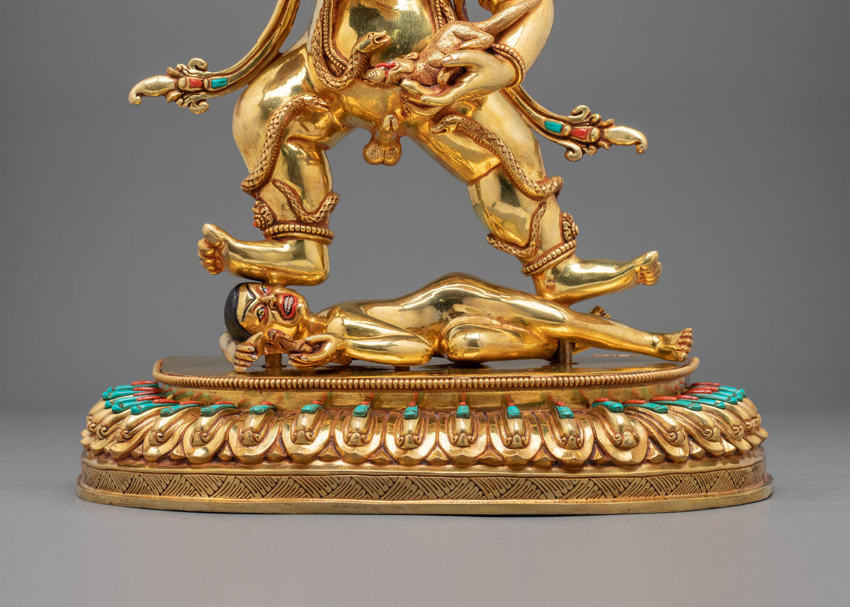 Black Jambhala Statue | Wrathful Wealth Deity