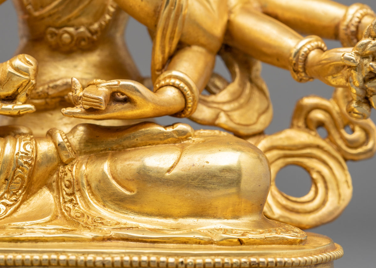 Handcrafted Chundi Statue | 24K Gold Gilded Goddess Figurine