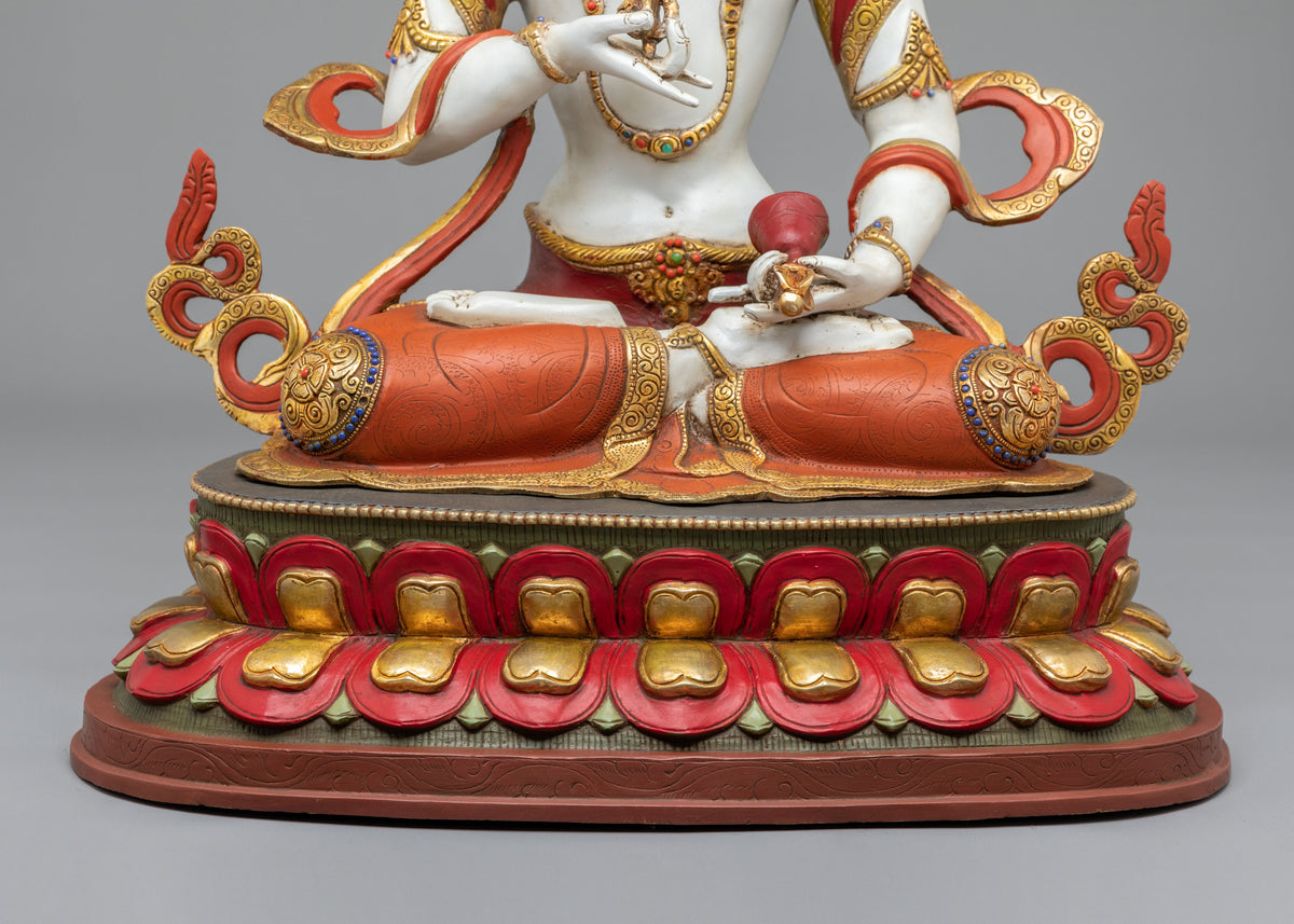 Tibetan Deity Vajrasattva Statue | Sacred Buddhist Figurine