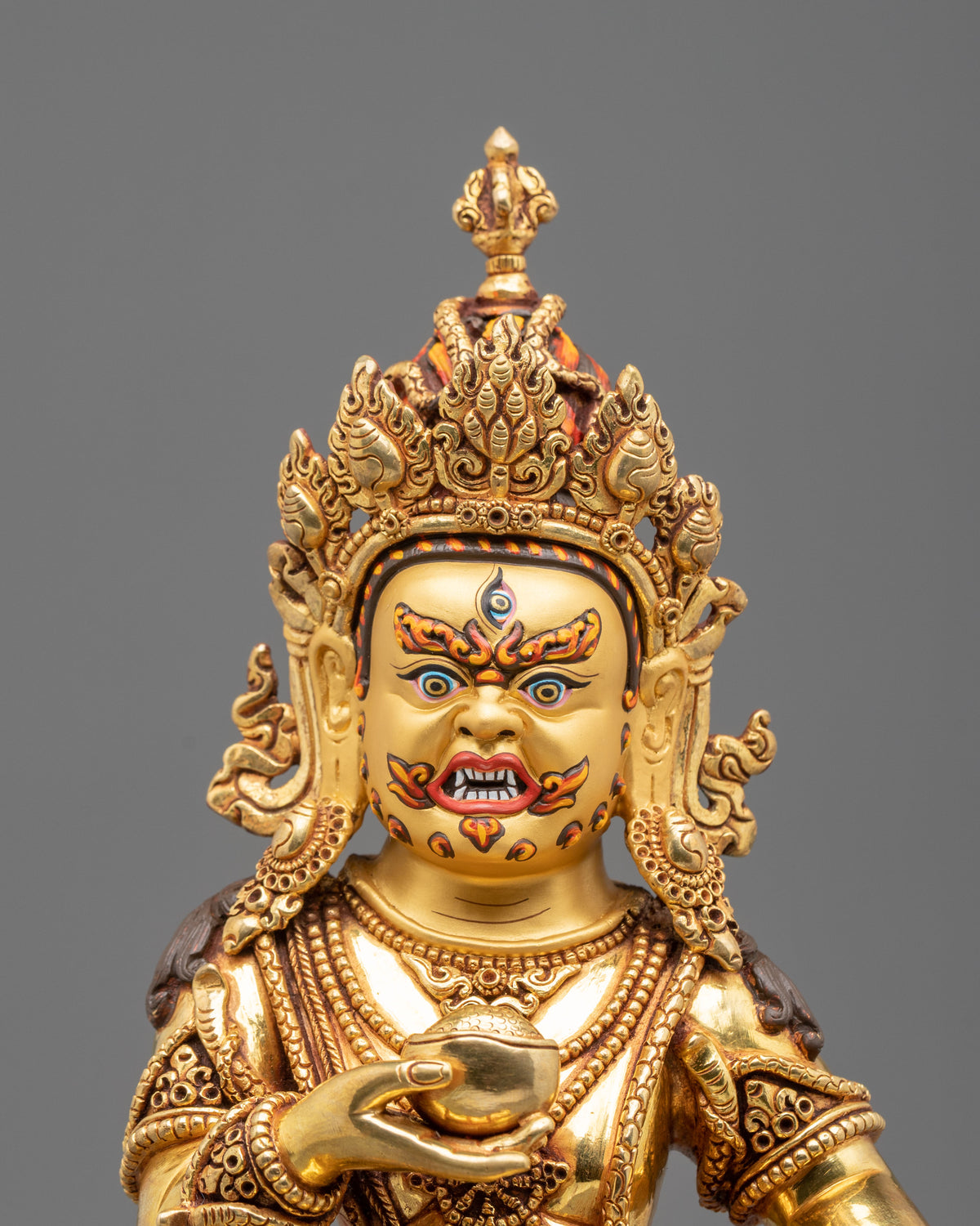 Black Jambhala Statue | Fierce Guardian of Sacred Wealth