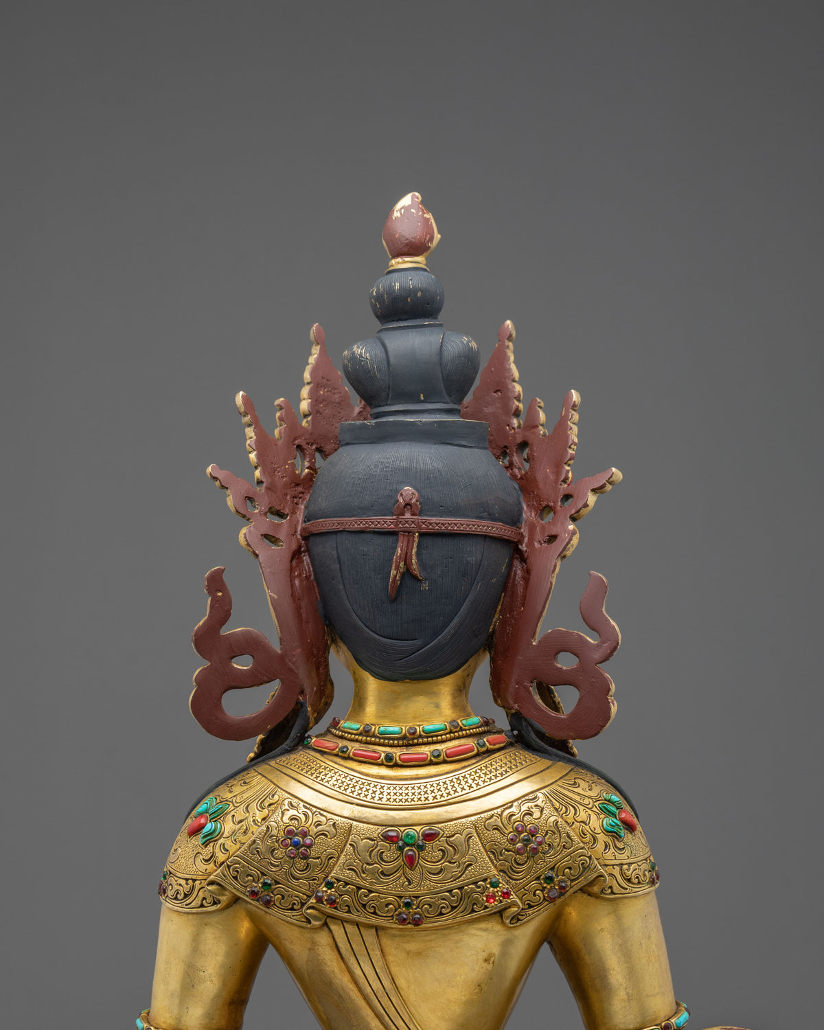 Buddhist Deity Amitayus Copper Figurine | 51cm Handcrafted Statue